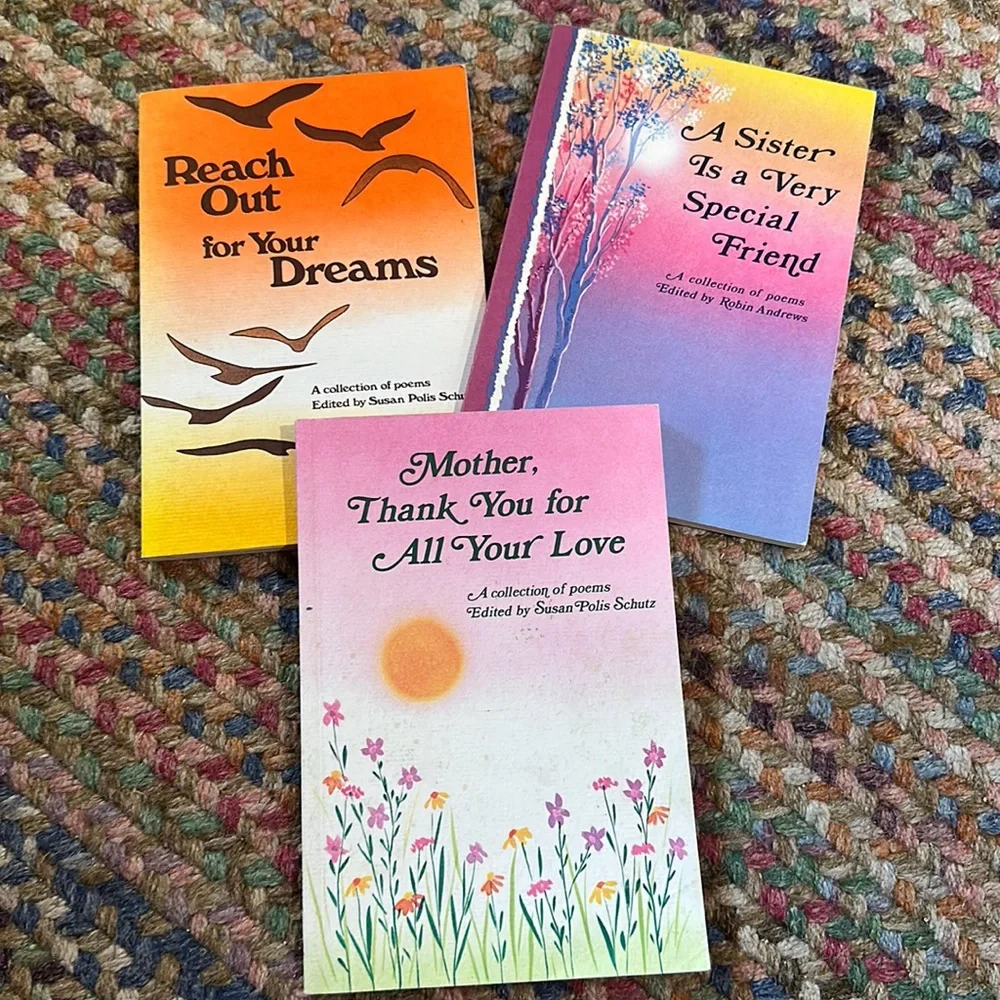 3 Vintage Blue Mountain Arts Poetry Gift Books Sister Mother Dreams 80s 90s